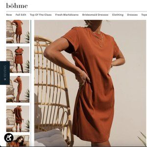 NWOT Selena T-Shirt Dress | XS | Cinnamon